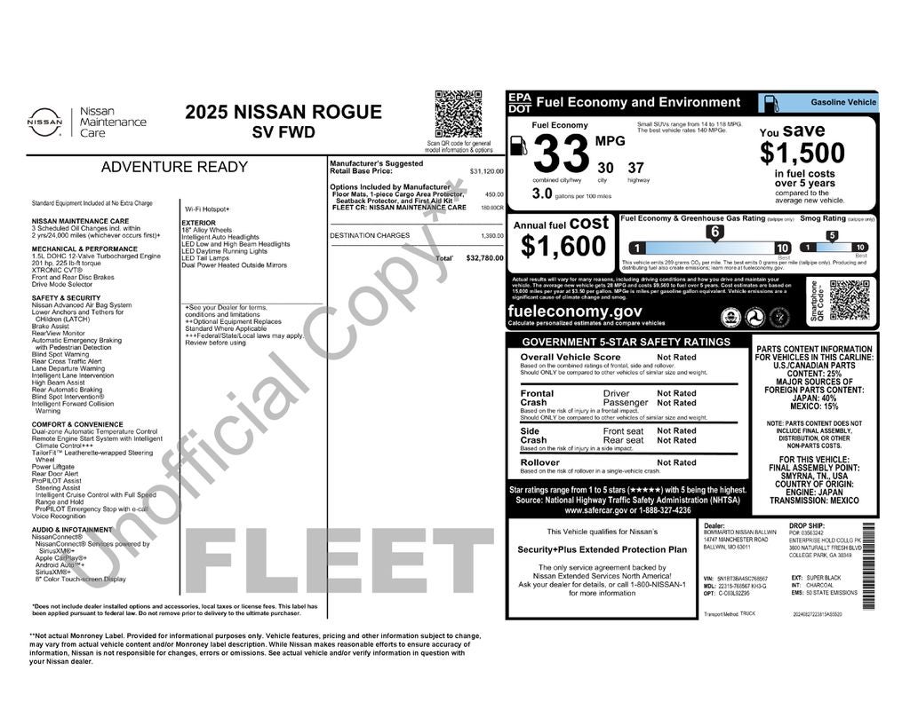 2025 Nissan Rogue SV FWD