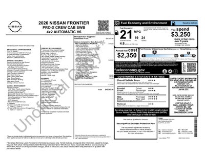 2026 Nissan Frontier Crew Cab PRO-X®