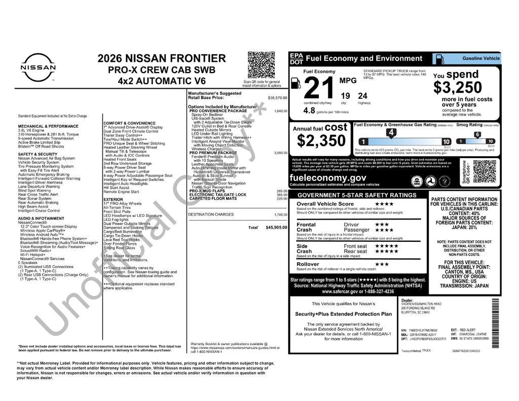 2026 Nissan Frontier Crew Cab PRO-X®