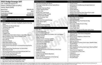 2022 Dodge Durango SXT AWD