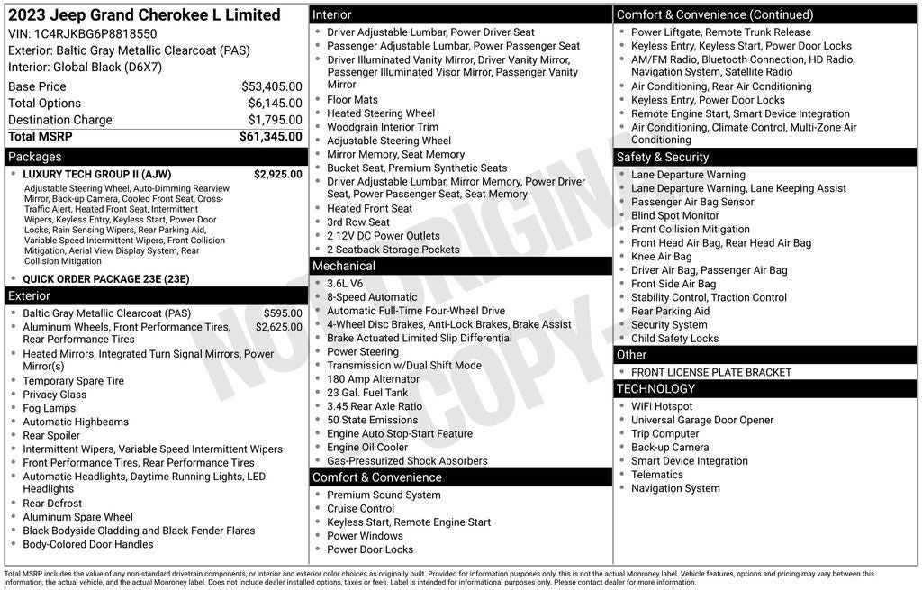 2023 Jeep Grand Cherokee L Limited 4x4