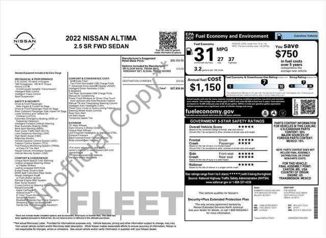 2022 Nissan Altima SR FWD