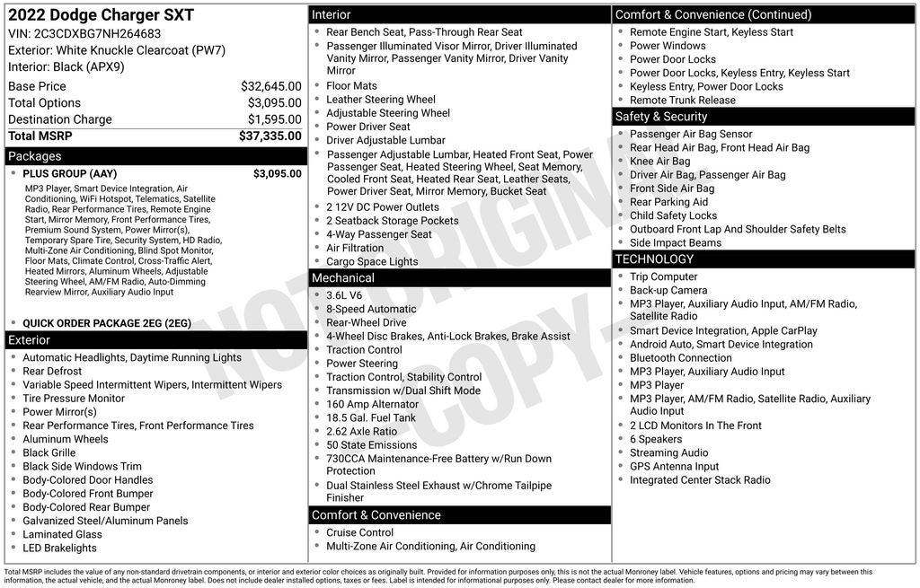 2022 Dodge Charger SXT Plus