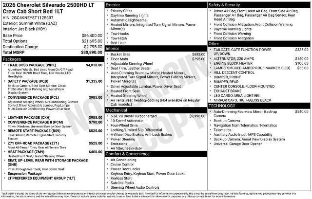 2026 Chevrolet Silverado 2500 HD LT