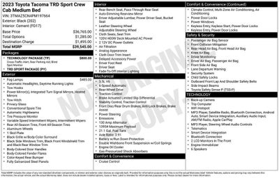2023 Toyota Tacoma 2WD Base