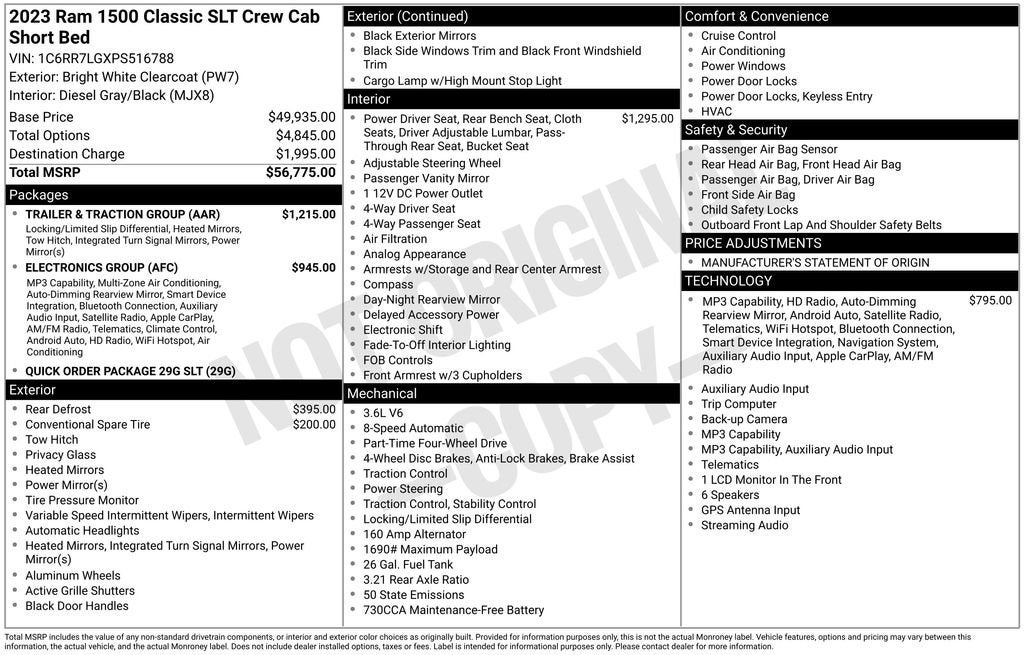 2023 RAM 1500 Classic SLT
