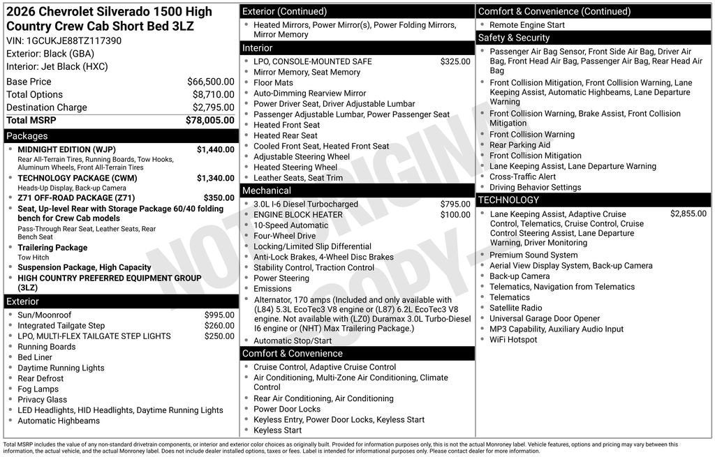 2026 Chevrolet Silverado 1500 High Country